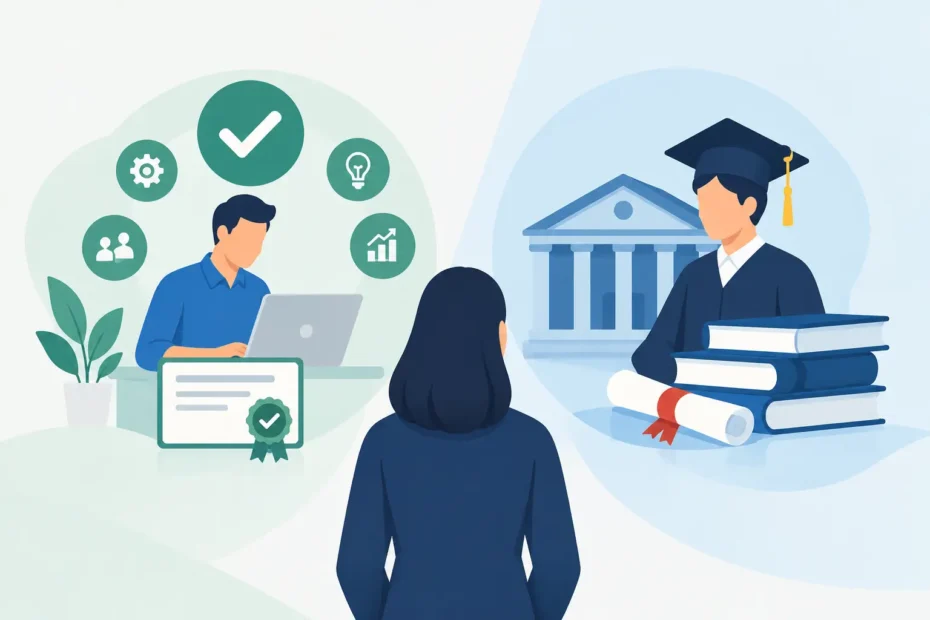 Competency Validation Versus Coursework Degree